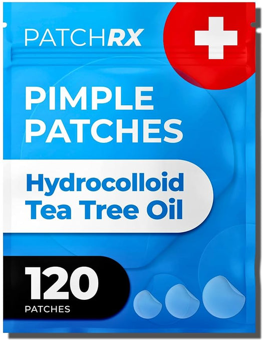 Pimple Patches for Face (120 Patches), Hydrocolloid Acne Patches with Tea Tree Oil, Pimple Patch Pimple Stickers - Hydrocolloid Patch Acne Dots - Acne Pimple Patches For Face - Zit Patches