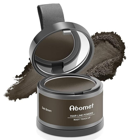 Root Touch Up Instantly Gray Hair Coverage Hairline Powder, Dark Brown, for Women Men, Hair Fibers For Thinning Hair