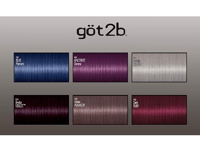 Schwarzkopf Got2b Metallics Permanent Hair Color, M49 Smoky Violet