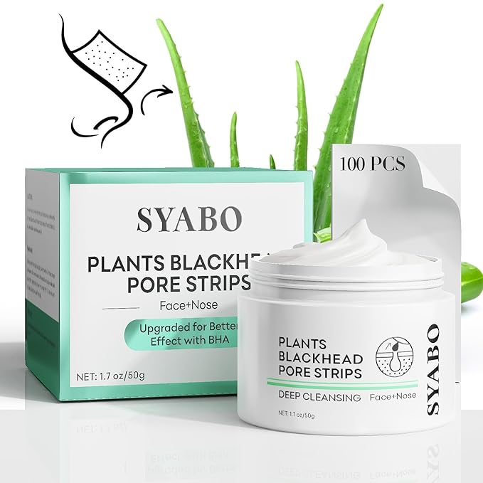 2.0 Nose Pore Strips, Blackhead Remover Mask with Salicylic Acid for Face, Upgraded Deep Cleansing Pore Peel Off Mask with 100 PCS Nose Black Heads Remover Strips (1.7 Ounce)