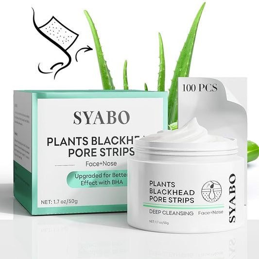 2.0 Nose Pore Strips, Blackhead Remover Mask with Salicylic Acid for Face, Upgraded Deep Cleansing Pore Peel Off Mask with 100 PCS Nose Black Heads Remover Strips (1.7 Ounce)