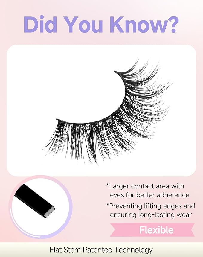 Natural Lashes Natural Eyelashes Natural Look Wispy Lashes Mink Lashes False Eyelashes Fake Eyelashes C Curl Lashes Strip Lashes Pure-06