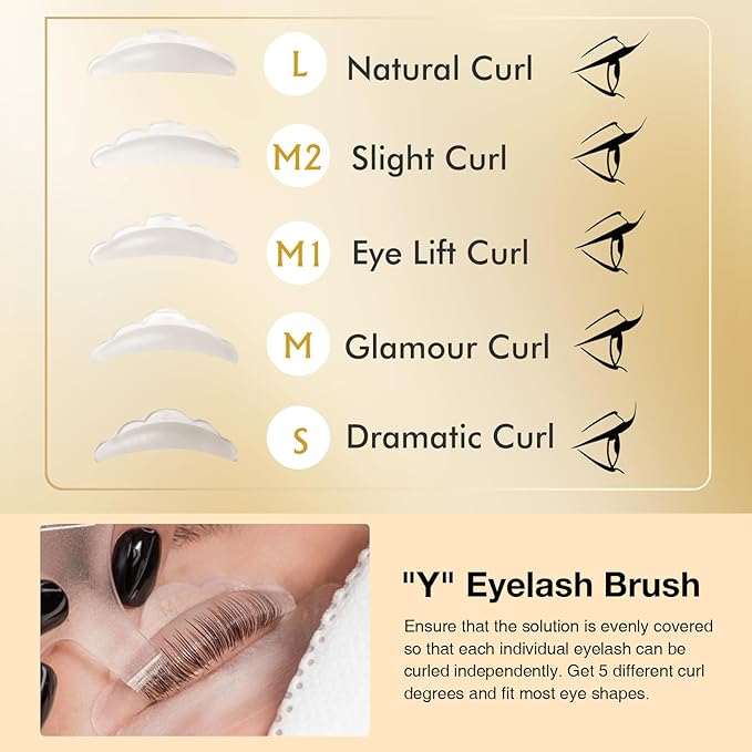 Brow Lamination Kit Lash Lift Kit, Sachet Refill Eyelash Perm Kit for Natural Curling Long-Lasting, Instant Eyelash Lift Kit, Brow Perm Kit for Salon-Quality Results at Home