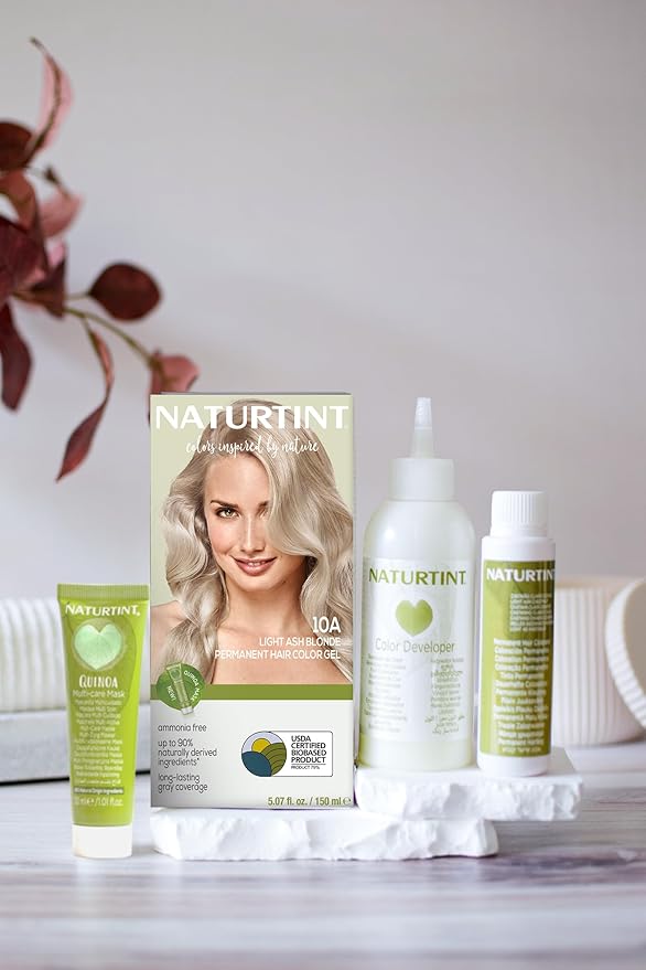 Naturtint 10A Light Ash Blonde Permanent Hair Color (Pack of 6), Ammonia Free, Vegan, Cruelty Free, up to 100% Gray Coverage, Long Lasting Results (Packaging may vary)