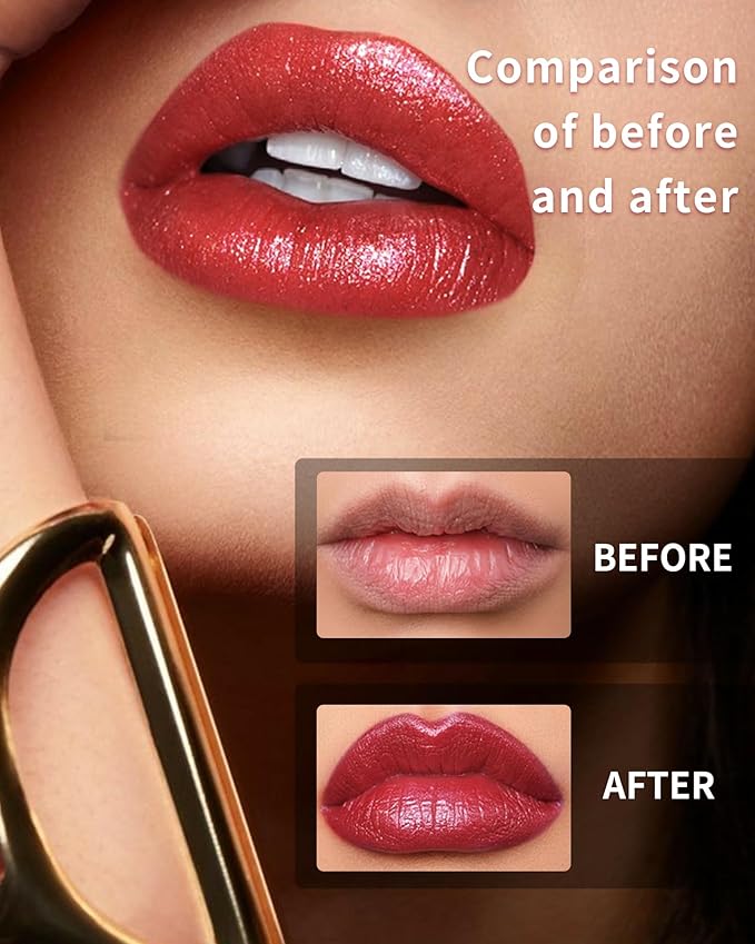Gold Glitter Metallic Shimmer Lipstick Long Lasting, Diamond High Pigmented Metallic Matte Gold Lipstick, Non-Stick Lip Gloss, Transferproof Lip Color Lip Stick Makeup for Women-08