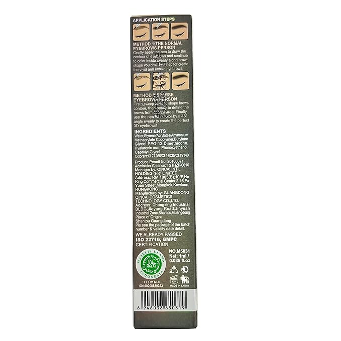 Music Flower Eyebrow Pen, Liquid Eyebrow Pen, Waterproof Brow Pencil with Micro-Fork Tip, Smudgeproof Long Lasting Fine Sketch Microblading Pen, Reddish Brown
