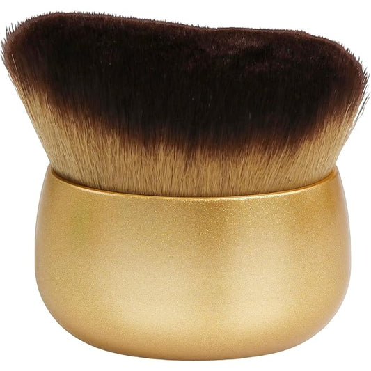 Blend & Blur Extra Large Body Makeup Brush for Self Tanner,Leg Makeup & Bronzer Self Tan Applicator, Powder, Foundation, Blusher, Bronzer，Massager for Face Gift box (Gold)