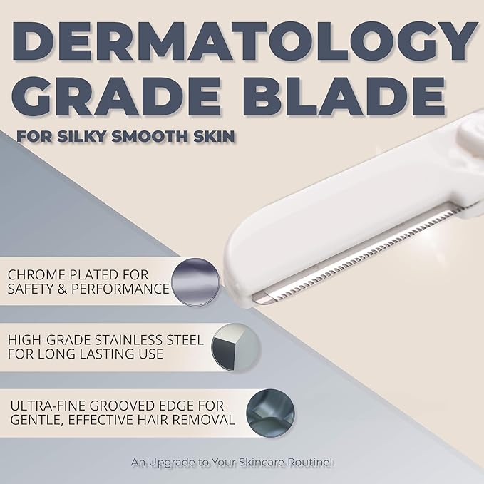 Dermaplane Kit – Dermaplaning Tool & Post-Serum Bundle | Precision Facial Razor for Peach Fuzz & Dead Skin | Hydrating Snail Mucin Serum