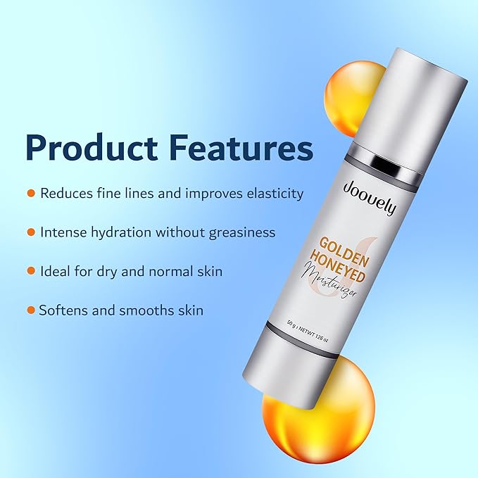 Golden Honeyed Moisturizing Cream | Hydrating Face Cream with Hyaluronic Acid, Sweet Almond Oil & Natural Extracts – Lightweight, Non-Greasy & Scented Moisturizing Body Oil – 50g(1.75 Fl.oz)