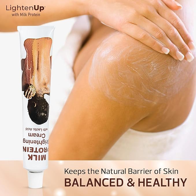 Lighten-Up Lactic Acid Cream - 1.7 Fl oz / 50 ml - Skin Brightening Cream, AHA Cream, Helps Even Skin Tone - with Vitamin C & Shea Butter