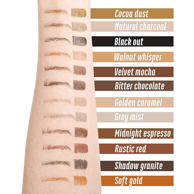 Eyebrow Pencil Dark Brown, 4 Prong Eyebrow Pen Deep Brown, Microblading Eyebrow Pencil for Women, Smudge-Free, 24H Long Wear YES.EYE DO (Midnight Espresso-Dark Brown)
