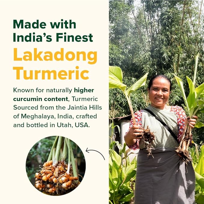 VAHDAM Turmeric Curcumin Supplement 2000mg (500mg Curcuminoids) with Boswellia & Piperine for Fast Absorption | Supports Joint Health and Mobility | 90 Capsules