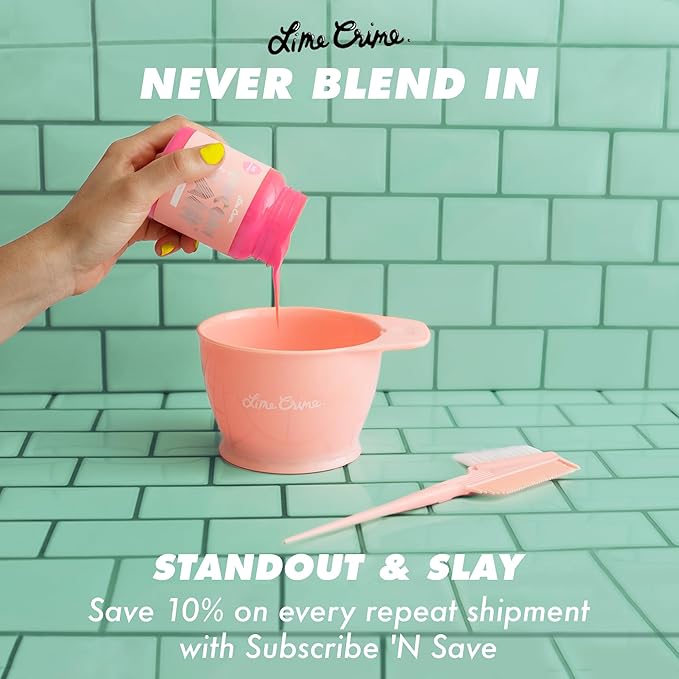Lime Crime Full Coverage Unicorn Hair Dye, Peri Dust - Damage-Free Semi-Permanent Hair Color Conditions & Moisturizes - Temporary Hair Tint Kit Has A Sugary Citrus Vanilla Scent - Vegan