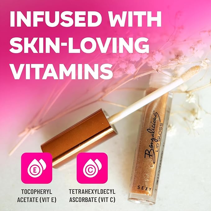 Pink Lip Gloss for Women – Infused with Vitamin E – Non-Sticky, Long Lasting, High Shine, Clean Formula – Pink Lipgloss, 1 Pack