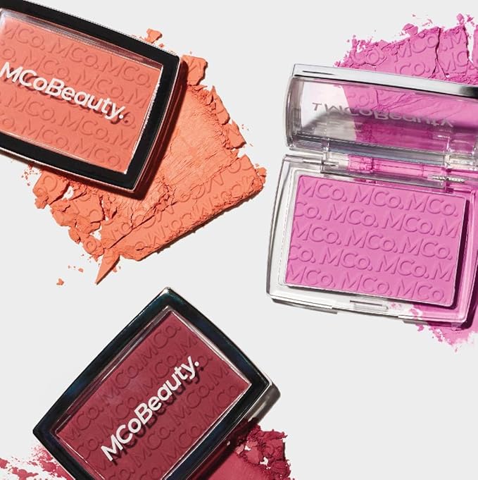 MCoBeauty - Glow Up pH Powder Blush - Silky Finish With Soft Matte Texture Blusher Powder - Vivi Pink Shade - Face Make-up With Blendable Formula For Everyday Use