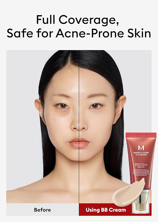 MISSHA M Perfect Cover BB Cream Dual Pack No.23 Natural Beige -Light/Medium with Cool/Neutral Undertone SPF 42 PA +++ 1.69 Fl Oz - Tinted Moisturizer for face with SPF