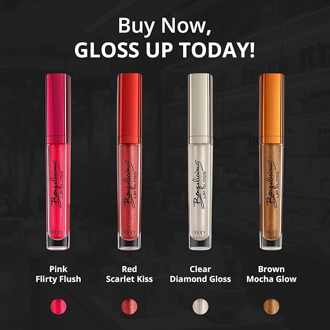Pink Lip Gloss for Women – Infused with Vitamin E – Non-Sticky, Long Lasting, High Shine, Clean Formula – Pink Lipgloss, 1 Pack