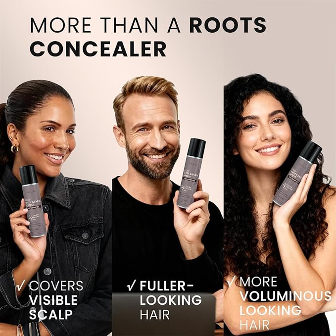 VOLLUCK Root Touch Up Hair Color Spray, Temporary Gray Hair Root Cover Up, Grey Coverage Spray For Women & Men, Ammonia-Free Quick Drying Water-Resistant Formula Medium Brown