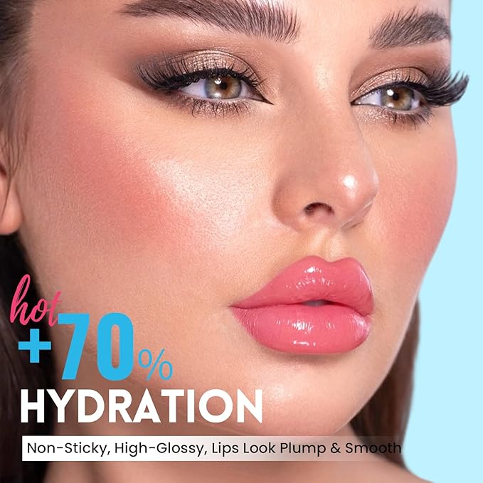 Pudaier Glossy Lip Stain, Excellent Recovery, Moisturizing Lip Care Tinted Lip Oil, Hydrating Plumping Lip Gloss Balm, Non-Sticky Long Lasting Light Texture LipGloss Oil for Dry Lip (07 Nothing Logic)