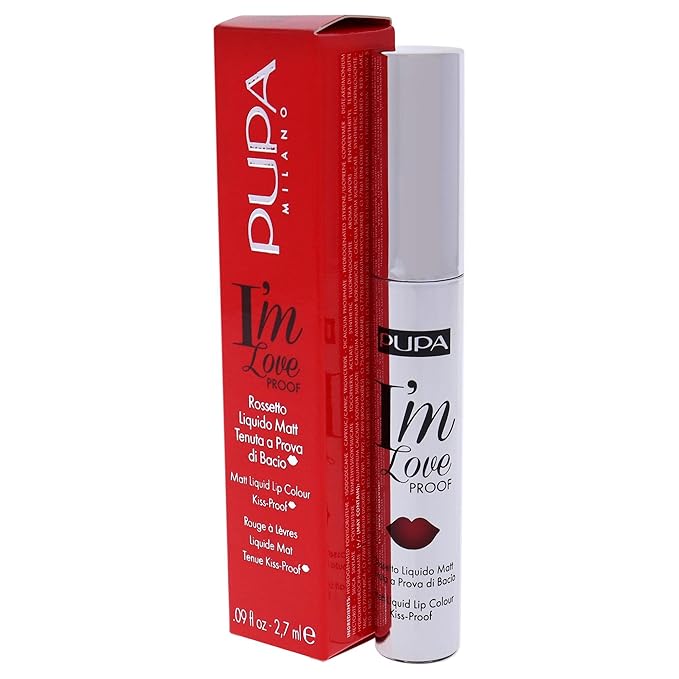 Pupa Milano I Am Love Proof Matt Liquid Lip Color - 009 Red Pop for Women - 0.09 oz Lipstick