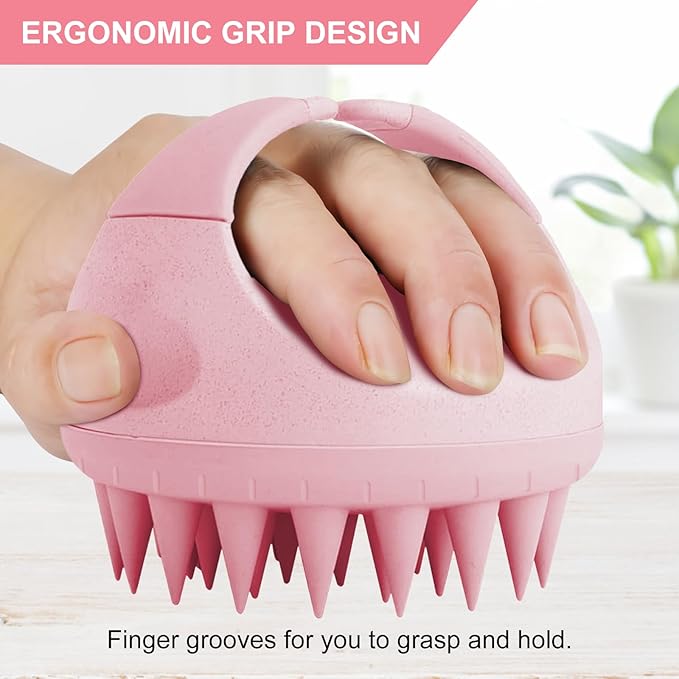 SetSail Hair Scalp Massager Shampoo Brush, Soft Silicone Hair Scalp Scrubber with Ergonomic Handle Dry and Wet Use Hair Scalp Brush for Hair Growth, Dandruff Removal, Blood Circulation for Women Men