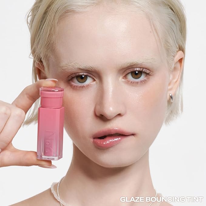 2aN Glaze Bouncing Tint – Lightweight, Moisturizing Lip Tint with High-Shine Finish, Smooth, Light Plumping, Comfortable Wear, Korean Makeup (Peach Chou, 0.16 oz)
