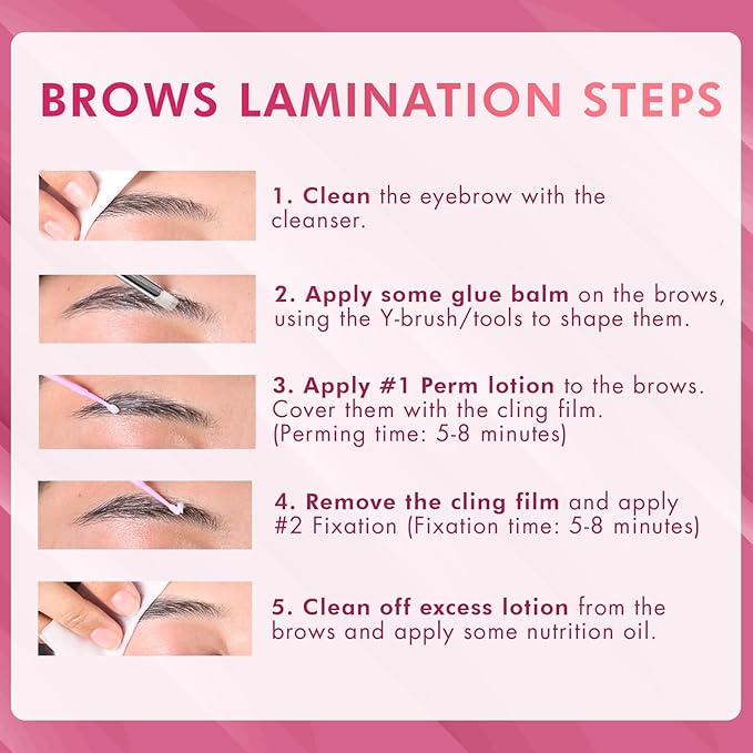 Lash Lift Kit & Eyebrow Lamination Kit, 2-in-1 Solution, At-Home Brow Lamination, Lasts 6-8 Weeks, 15 Applications, Beginner/Professional, Eyelash Lift, DIY Brow & Lash Perm - BLK6