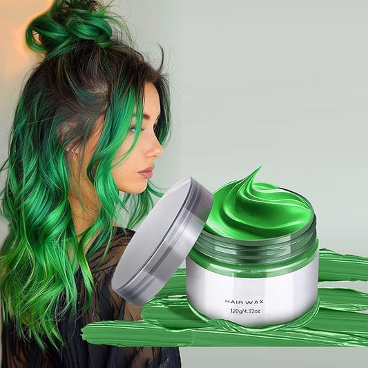 New Hair Color Chalk for Kids, Temporary Hair Color Dye Great Toy for Kids Age 5 6 7 8 9 10 11 12 13 Years Old, Colored Hair Wax Stocking Suffer for Girls Gift Birthday Halloween Christmas (Green)