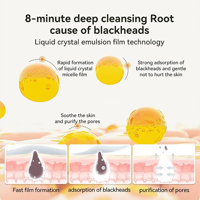LANBENA Blackhead Mask, Nose Plants Pores Strips Blackhead Remover Mask Peel off Mask Facial Pore Cleanser Purifying Face Mask Nose Strips (1.06 Ounce) - White