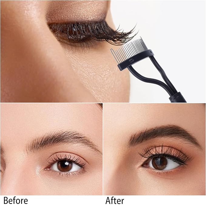 2 Pcs Eyelash Separator Tool Mascara Brushes Eyelash Comb Separator Definer Lash Comb for Combing, Separating Lashes