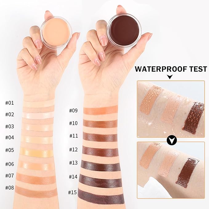 2PCS Under Eye Concealer for Dark Circles Color Correcting,Pro Concealer Full Coverage Tattoo Cover up Makeup,Long-lasting Corrector de Ojeras (2PCS - 01 Chantill)