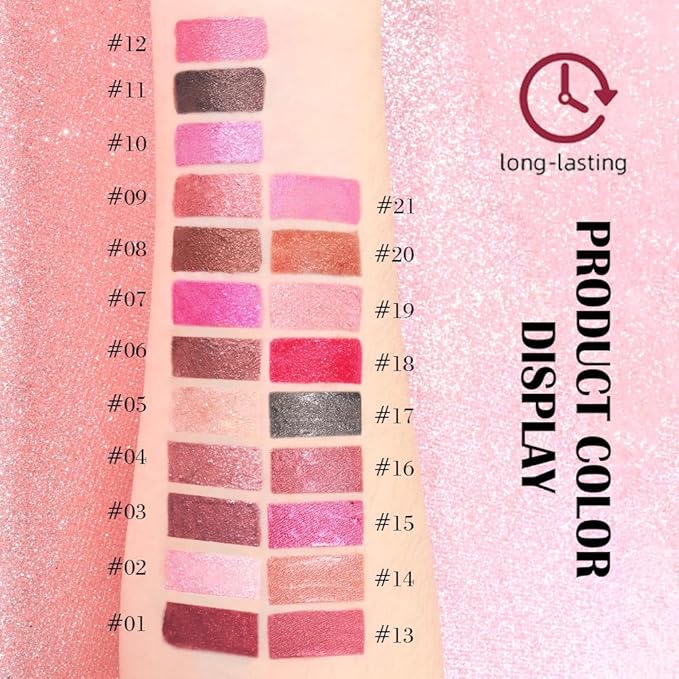 Kaely 2-in-1 Champagne Gold Metallic Lipstick and Lip Liner, Shimmer Liquid Metallic Lipsticks for Women, Glitter Lip Gloss Stain Long Lasting Waterproof Smudge Proof 24 Hour, Vegan Makeup, 05