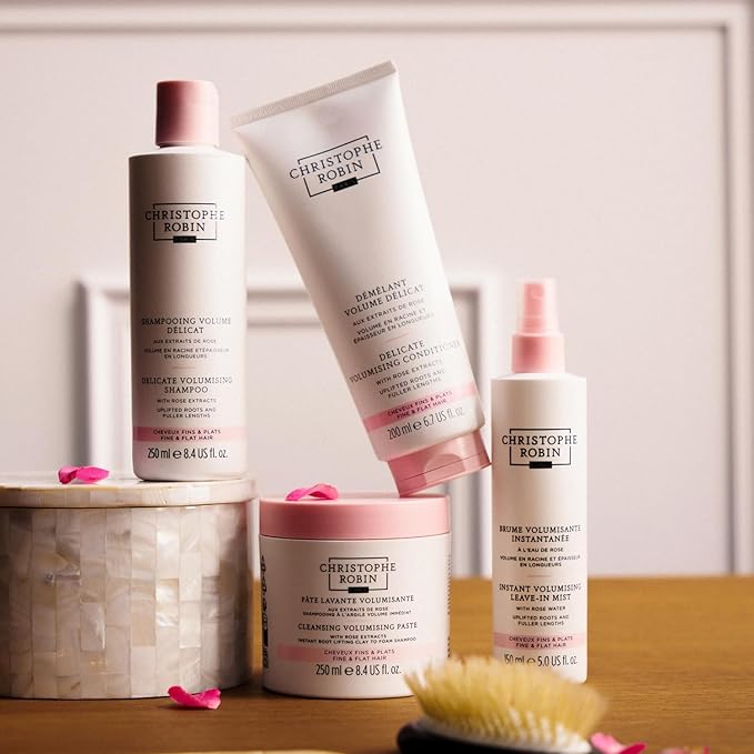 Christophe Robin Delicate Volumizing Shampoo With Rose Extracts for Thin, Fine, and Flat Hair Jumbo Size 16.9 fl. oz