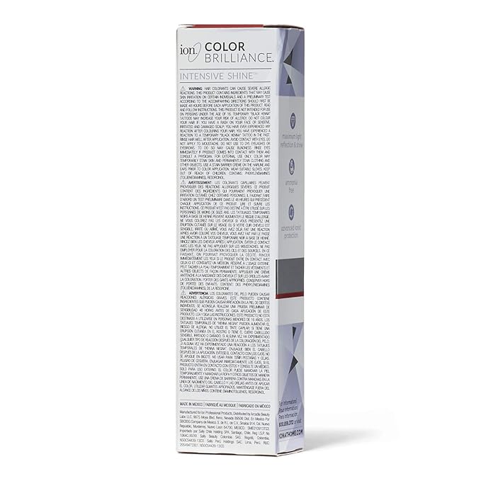 Ion Intensive Shine 4RV Medium Burgundy Brown Demi Permanent Creme Hair Color 4RV Medium Burgundy Brown