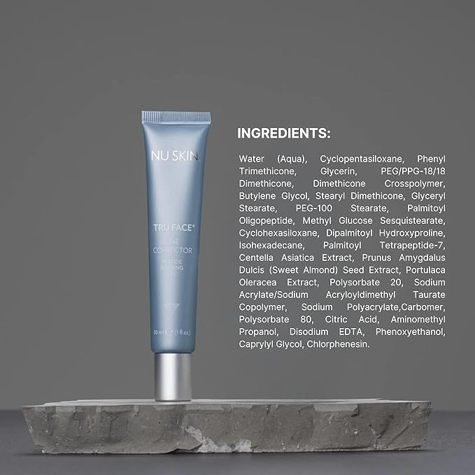 NuSkin Tru Face Line Corrector | Wrinkle Reducing Peptides | Aging for Fine Lines | Targets Mouth Lines & Forehead Wrinkles for Youthful, Smooth Skin | Put on before makeup & Face Wash | 2 Pack