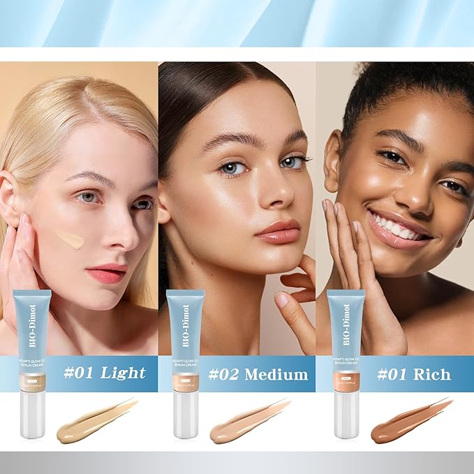 GROEI-CC Serum Cream – Color Correcting & Hydrating Formula for Radiant Skin – Available in Light, Medium, and Rich – 30ml / 1.01 fl oz(medium)