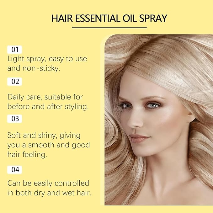 Conditioning Oil Spray Scalp & Hair Strengthener, Scented hair oil perfume, Hair Essential Oil Spray, Scented Hair Oil Perfume Sprays, for women, Hair Essential Oil Spray