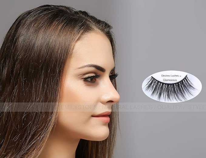 Natural Lashes 3D Layered Effect Fake-Mink Eyelashes Multipack 5Pairs, Glamorous