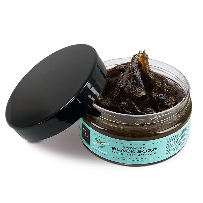 Moroccan Hammam Spa Rejuvinating Ritual Beauty Skincare Kit - 6 piece, Moroccan Euclayptus Black Soap, Ghasoul Clay, Argan Oil, Pure & Natural, Purifying, Cleansing, exfoliating for every skin type.