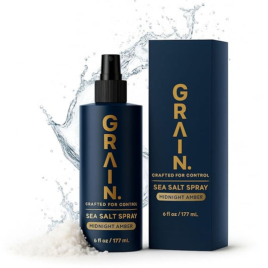 Grain Sea Salt Spray for Men | Texturizing and Volumizing Sea Salt Spray for Hair | Lightweight Volume Mist | Natural Texture | Flexible Hold | Unique Product Formula For all Hair Types | 6floz/177mL