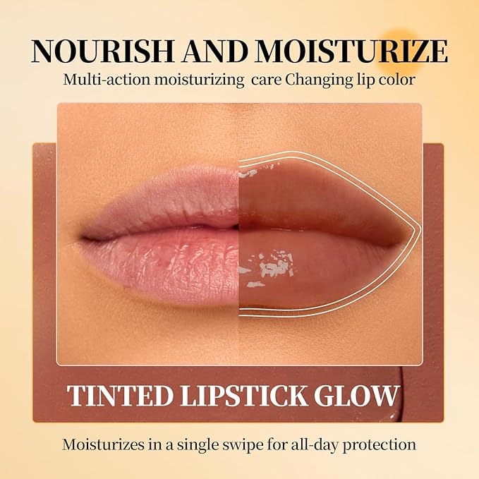 2Pcs Honey Noir Lipstick Tinted Lip Balm, Deep Moisturizing Lip Color, Nourishing Lip Balm, Black and Pink Honey Lip Gloss, Hydrating Lipstick for All Skin Tones