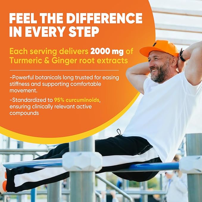 Liposomal Turmeric Curcumin and Ginger Supplement Softgels 2000mg, 95% Curcuminoids, Organic Turmeric Root Extract with Black Pepper for Superior Absorption, Plus Lutein Zeaxanthin, Non-GMO, 120 Pills