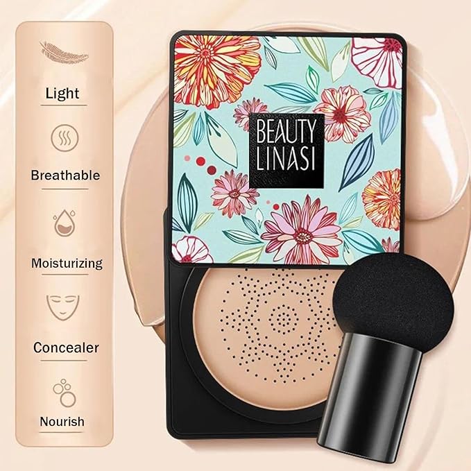 EdmEr Beauty Cream, Beauty Linasi Clear Cover Beauty Cream, Air Cushion Cc Cream, Moisturizing Concealer, Makeup Long Lasting, A-Natural