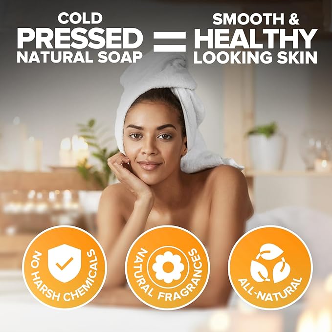 iHeart Nature Organic Turmeric Soap for Dark Spots & Acne with Clove Bud (2 Packs) – Face & Body Bar – Rich, Creamy Lather for Natural Skin Glow Aromatherapy
