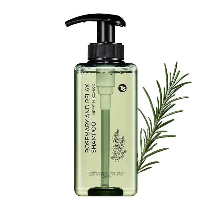 TS Rosemary & Relax Shampoo Hydrating & Calming | Natural Ingredients | Sulfate-Free | Korean Shampoo (14.1 Fl oz)