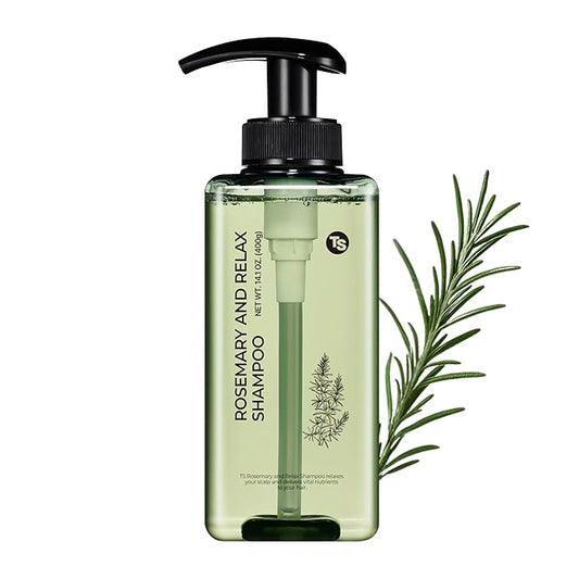 TS Rosemary & Relax Shampoo Hydrating & Calming | Natural Ingredients | Sulfate-Free | Korean Shampoo (14.1 Fl oz)