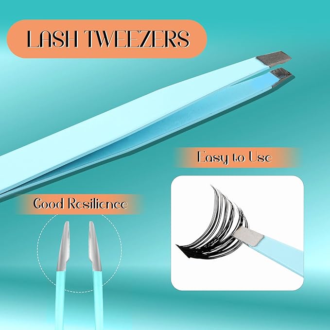 GEMERRY DIY Lash Extension Kit for Beginners 280 PCS Individual Lash Cluster Kit 0.07D 10-18 MIX Eyelash Extension Kit Lash Glue for Eyelash Extensions(60D-0.07D,10-18MIX-KIT)