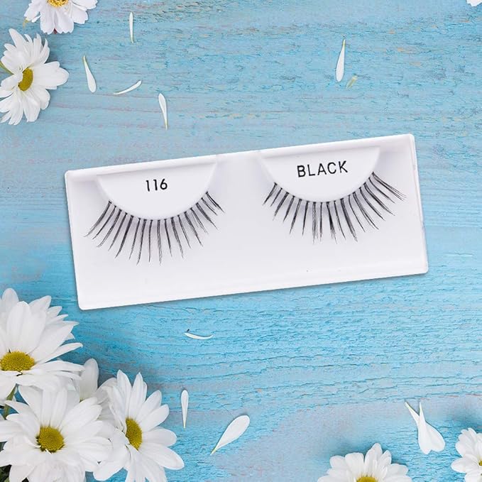 Ardell Natural Lashes False Eyelashes 116 - Black, Lightweight, Soft, & Reusable Lashes for a Natural Look, 4 Pack