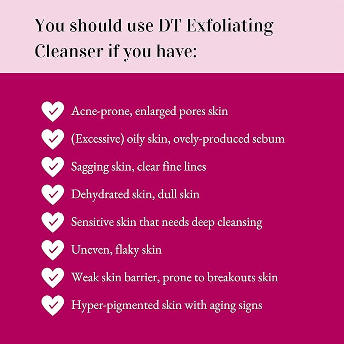 DT Collagen Exfoliating Cleanser with Vitamin B12 – 4oz Deep Cleansing, Acne & Blackhead Treatment, Hydrating & Rejuvenating, Suitable for All Skin Types