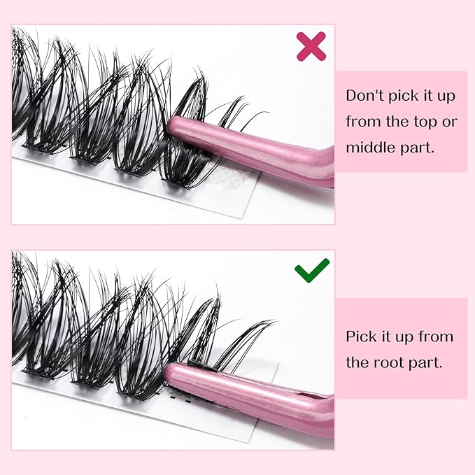 280 Pcs Individual Lashes 30D+40D Mixed Lash Clusters 14 Rows Cluster Lashes that Look Like Eyelash Extensions DIY Lash Extension Self Application At Home (30+40-C-10)